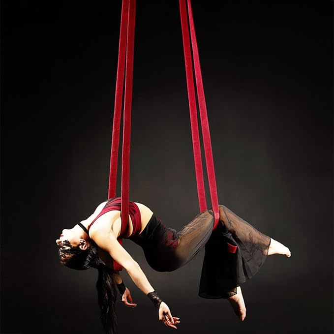 6.6ft 2m Aerial Loops Aerial Straps Ropes Aerial Acrobatics Body Loop Trapeze Circus Apparatuses Equipment Yoga Straps 1 pairs