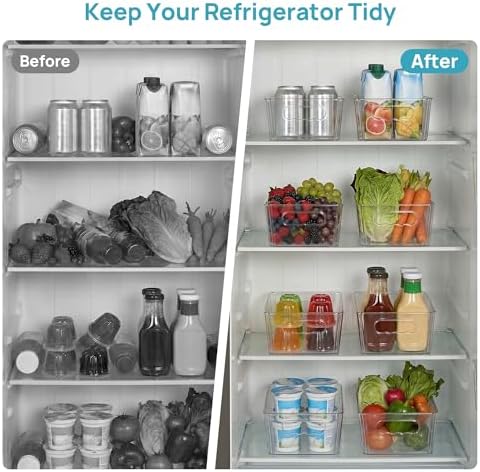 Vtopmart 4pcs Clear Storage Bins
