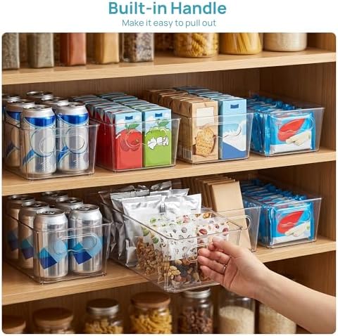 Vtopmart 4pcs Clear Storage Bins