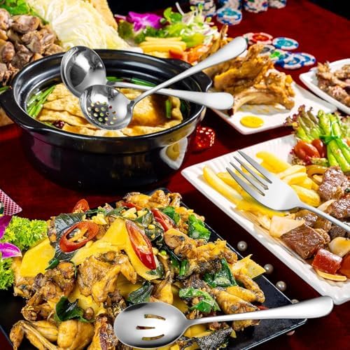 Stainless Steel Serving Utensil Set 10-Piece Buffet Flatware Catering Silverware