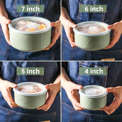 Ceramic Nesting Bowls with Lids