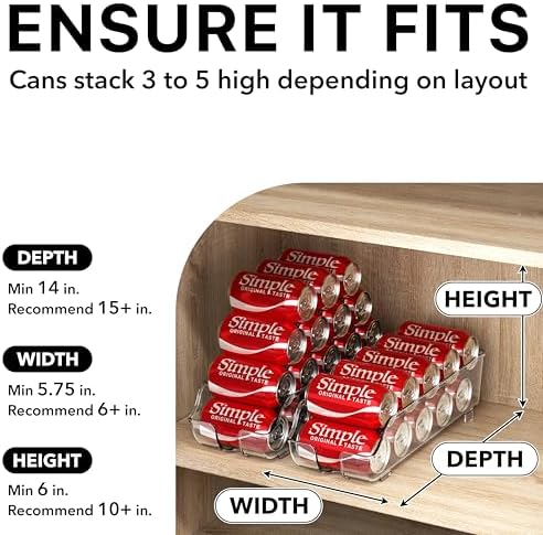 Simple Houseware Soda Can Organizer Dispenser
