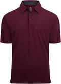 Alex Vando Mens Golf Shirt Moisture Wicking Quick-Dry Solid Short Sleeve Polo Shirts for Men