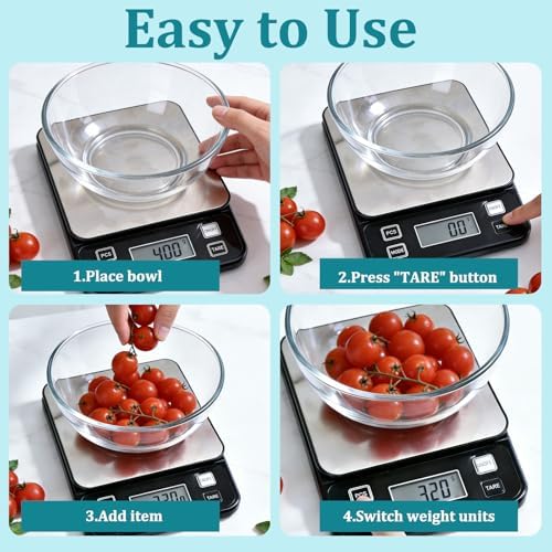 Waterproof Food Scale, 22lb Digital Kitchen Scale