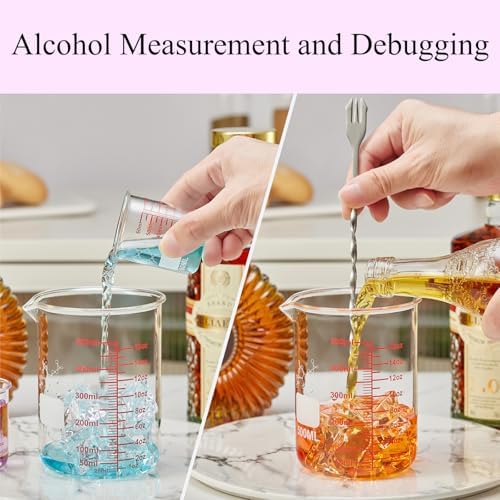 High Borosilicate Glass Measuring Cup-V-Shaped Spout, 500ml Glass Measuring