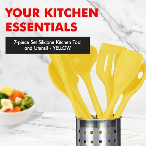 Chef Craft Premium Silicone Kitchen Tool and Utensil Set, 7 Piece