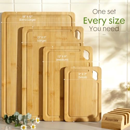 Astercook Nature Bamboo Cutting Boards