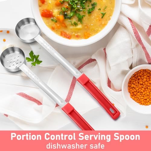 Teenyyou 4 Pcs Portion Control Serving Spoons Measuring Ladles