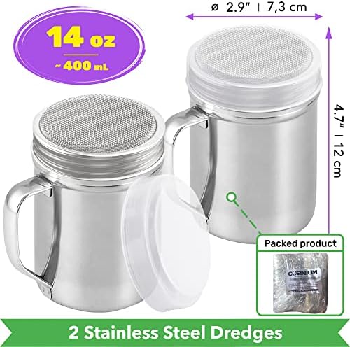 CUSINIUM Large Powdered Sugar Shaker Duster