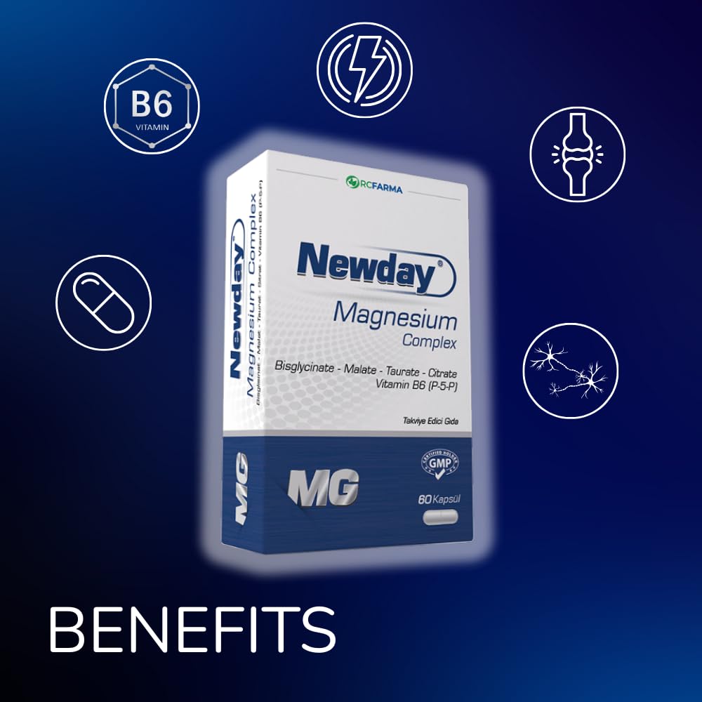 Newday Magnezyum Complex - Nutritional Supplement | 60 Capsules