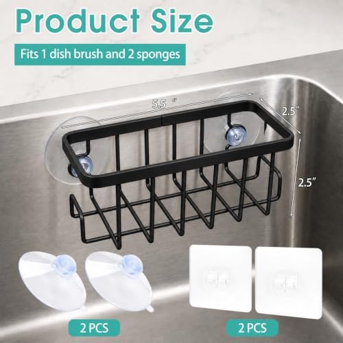 Sponge Holder for Kitchen Sink, Caddy Organizer