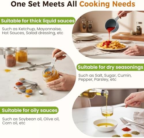 16PCS Measuring Cups and Spoons Set, Measuring Spoon Set