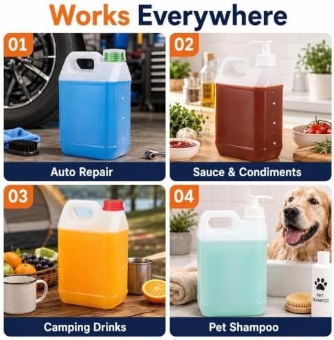 2 Pack 1 Gallon Graduated Jugs