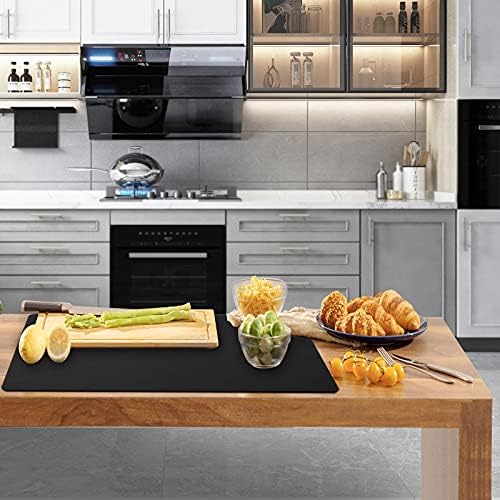 Ewen 31.6"x23.5" Large Silicone Kitchen Counter Mat, 2mm Thick Heat Resistant