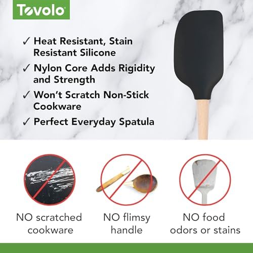Tovolo Silicone Spatula Wooden Handle