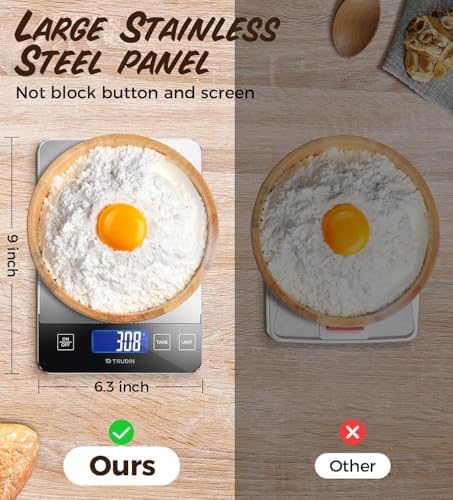 33lb Food Scale, NASA-Grade Digital Kitchen Scale, Precisely Measures Grams and