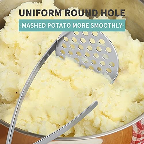 Joyoldelf Heavy Duty Potato Masher, Stainless Steel Integrated Masher Kitchen