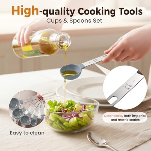 16PCS Measuring Cups and Spoons Set, Measuring Spoon Set