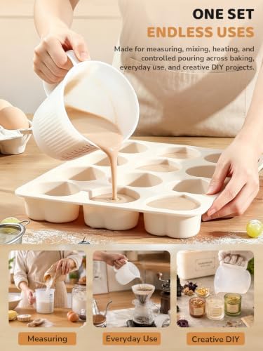 LUSHYUM Silicone Measuring Cups