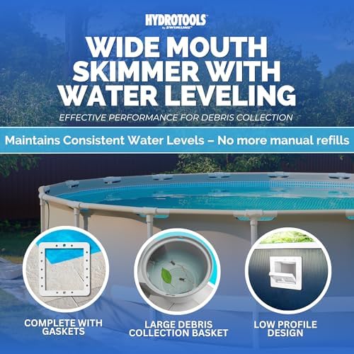 Swimline | Above Ground Pool Wall Skimmer | Thru-Wall | Wide Mouth Leveling