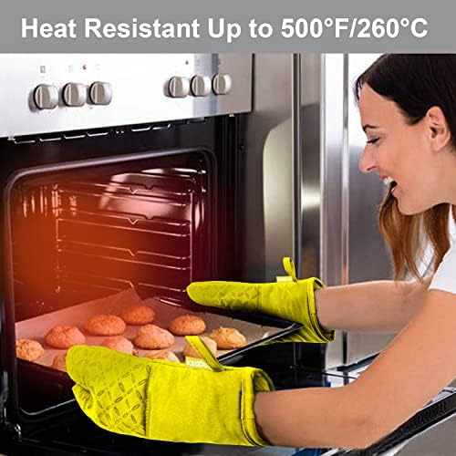 KEGOUU Oven Mitts and Pot Holders 6pcs Set, Kitchen Oven Glove High Heat