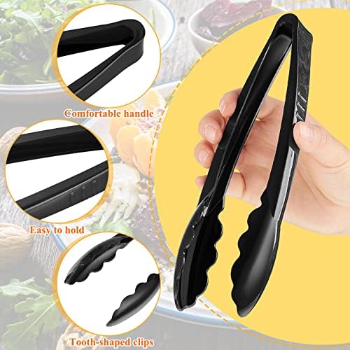 Tessco 80 Pcs Plastic Tongs, 9 Inch Disposable Serving Tongs
