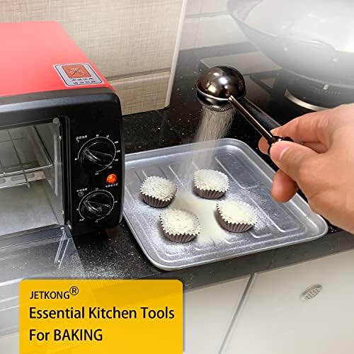 JETKONG Baker's Dusting Wand for Sugar, Flour and Spices, Stainless Steel