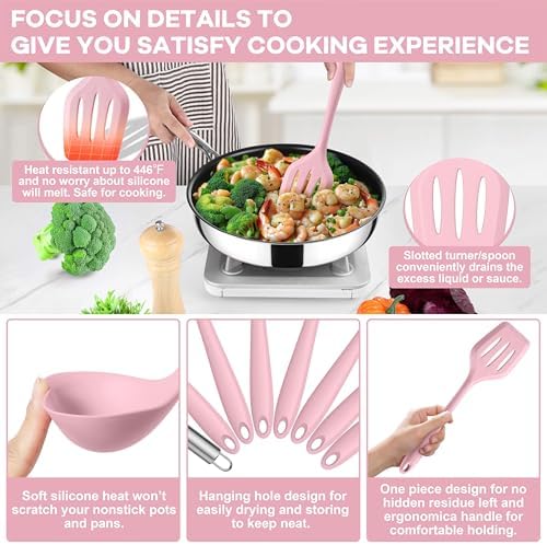 TeamFar Silicone Cooking Utensils Set