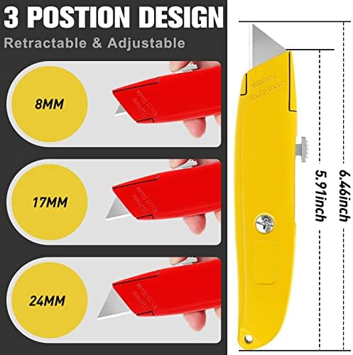 DIYSELF 8 Pack Box Cutters, Premium Utility Knife