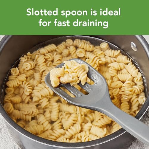 Tovolo Elements Silicone Spoon Set of 2 Mixing and Slotted Spoon Bundle