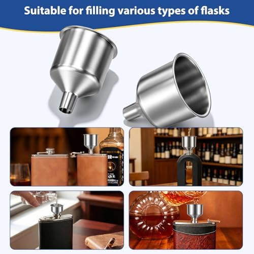 2-Piece Stainless Steel Flask Funnel Set, Designed specifically