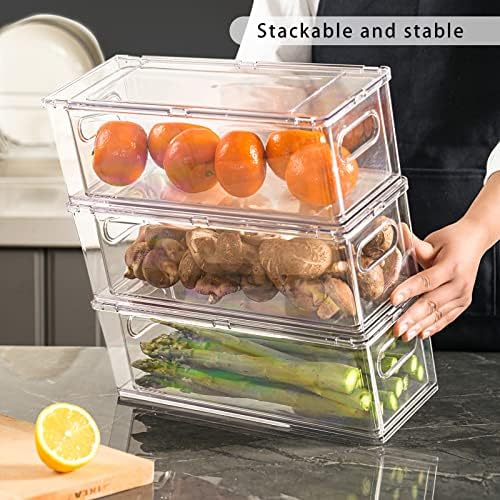 MANO Fridge Drawer Pull Out Stackable Bins