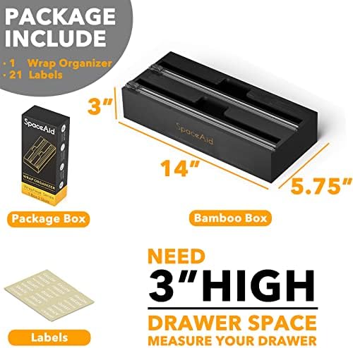 SpaceAid WrapNeat 2 in 1 Wrap Organizer