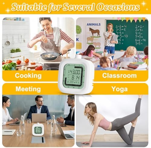 Visual Timer, 60 Minutes Countdown & Countup Timer, Digital Alarm Clock