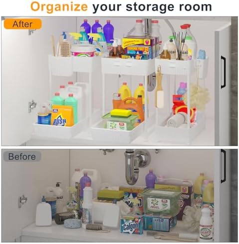 Sevenblue 3-Pack 2-Tier Under Sink Organizers