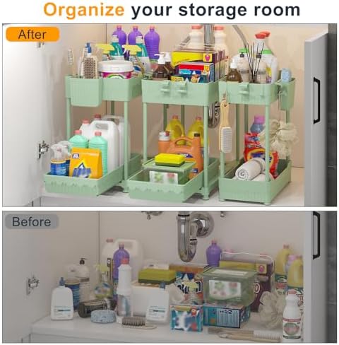 Sevenblue 3-Pack 2-Tier Under Sink Organizers