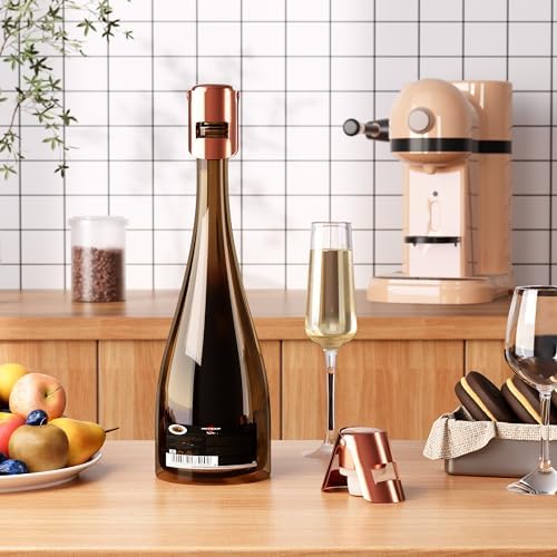Champagne Stoppers with Stainless Steel Champagne Saver with Food Grade