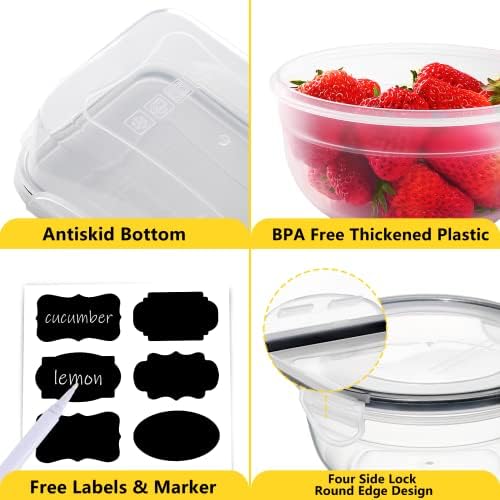 34 PCS Food Storage Containers Set