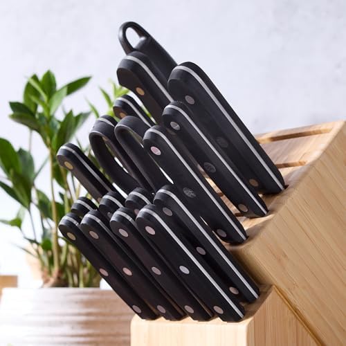 ZWILLING Gourmet 19-Piece Razor-Sharp German Knife Block Set, Made in