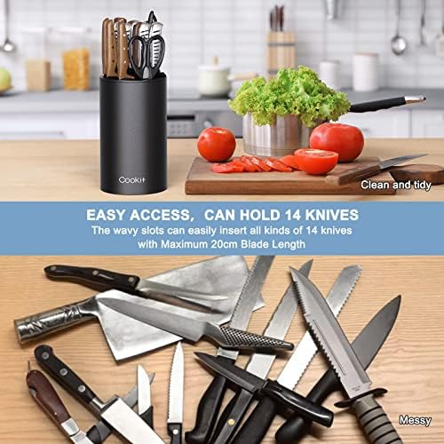 Knife Block Without Knives, Cookit Universal Round Knife Block Only, Detachable