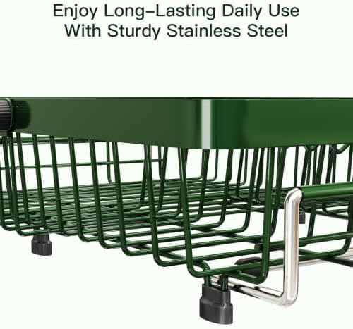 MAJALiS Green Expandable Dish Drying Rack Over The Sink