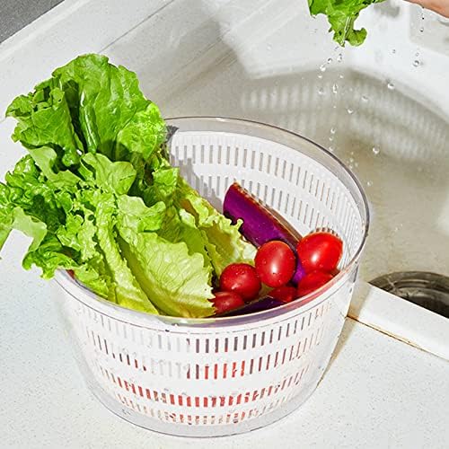 USB Electric Salad Spinner, 4L Large Capacity Lettuce Vegetable Washer Dryer