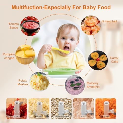 Manual Food Processor & Vegetable Chopper, Hand Pull String Garlic Mincer Onion