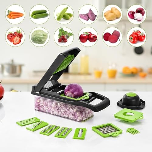 15 in 1 Vegetable Chopper, Food Veggie Chopper, Onion and Vegetable Slicer