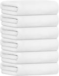 JML Bath Towels, Large Microfiber Bathroom Towel Set 6 Pack 30" x 60", Soft Absorbent Microfiber Body Towels for Adult, White
