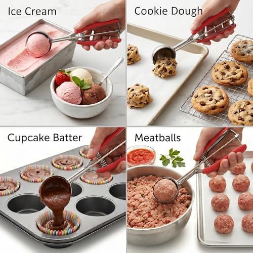 #100 Mini Cookie Scoop, 2Tsp/10ml/ 0.34oz Tbsp Cookie Dough Scoop