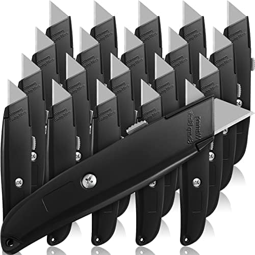 Reginary 20 Pcs Box Cutter Bulk Retractable Utility Knife