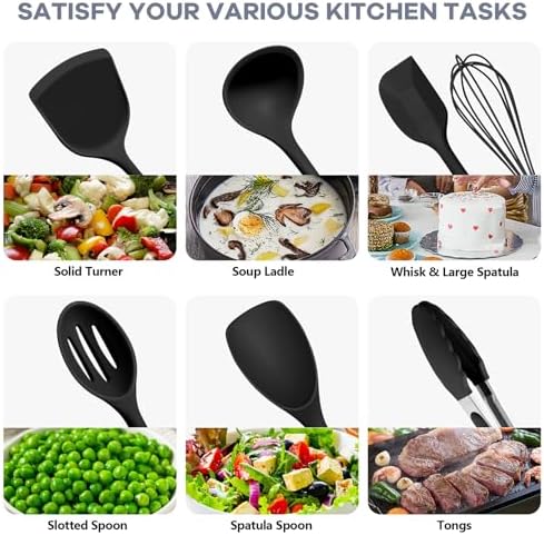 TeamFar Silicone Cooking Utensils