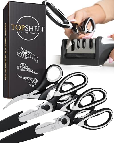 Heavy Duty Kitchen Shears With Sharpener