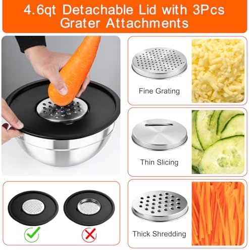 TeamFar Mixing Bowls with Lids